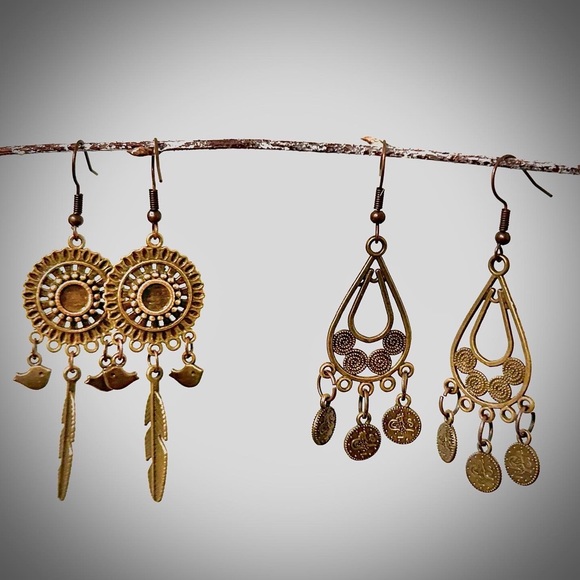 Handmade Bohemian Earrings 2 for $15 - Picture 1 of 5